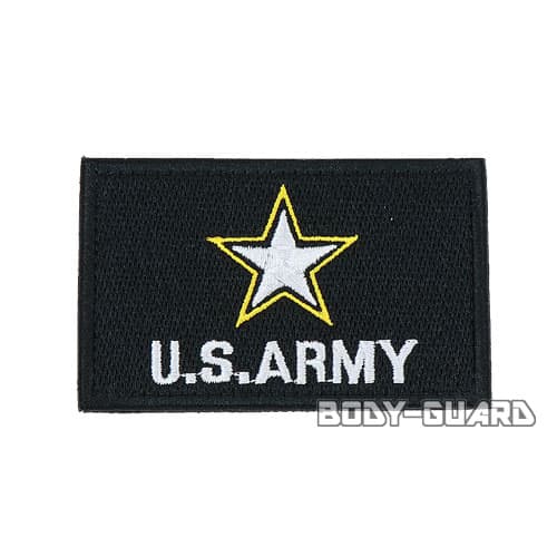 U.S. ARMY　角ワッペン　8×5　ブラック【ゆうパケット対応】
