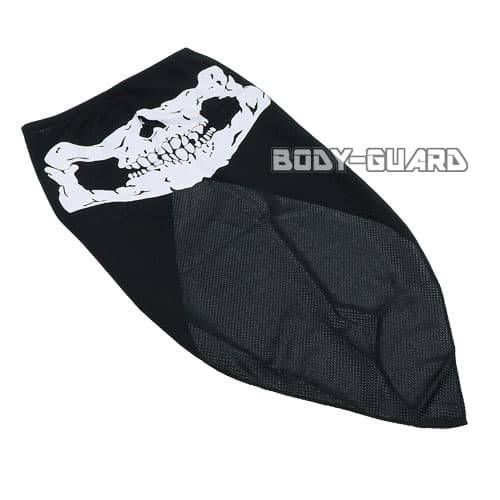 フェイスマスク　ドクロ　タイプ2　ブラック【ゆうパケット対応】