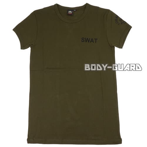 SWAT　半袖Tシャツ　バックプリントあり　カーキ　XXL【ゆうパケット対応】