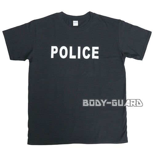半袖Tシャツ　ポリス　タイプ2　ブラック　XL【ゆうパケット対応】