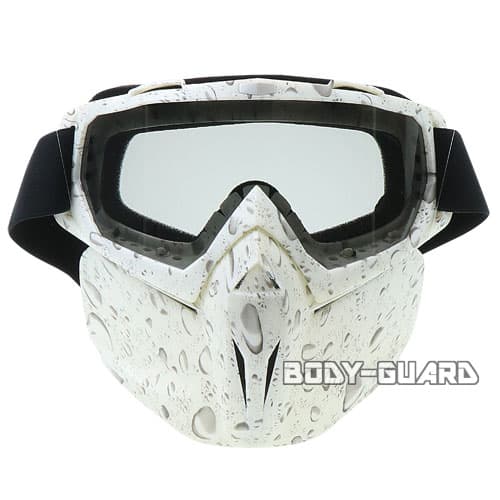 フルマスク　ゴーグル脱着タイプ　ホワイト