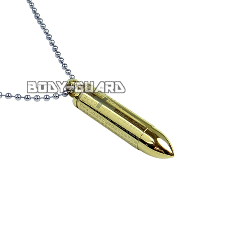 カラー弾丸ネックレス　ゴールド【ゆうパケット対応】