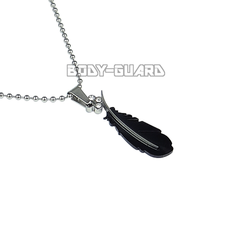 羽ネックレス　ミニ　ブラック【ゆうパケット対応】