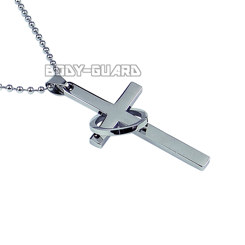 十字架リングネックレス　大【ゆうパケット対応】