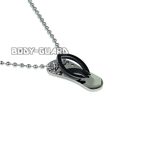 サンダルネックレス　ブラック【ゆうパケット対応】